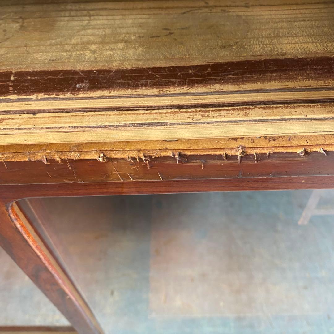 ヴィンテージ ガラス戸棚 キャビネット 水屋箪笥 昭和レトロ 無垢材 z505