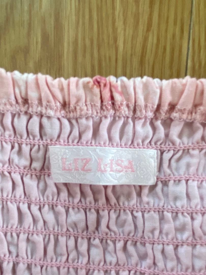 LIZ LISA 花柄リボンキャミワンピース チュニック ミニワンピ ピンク