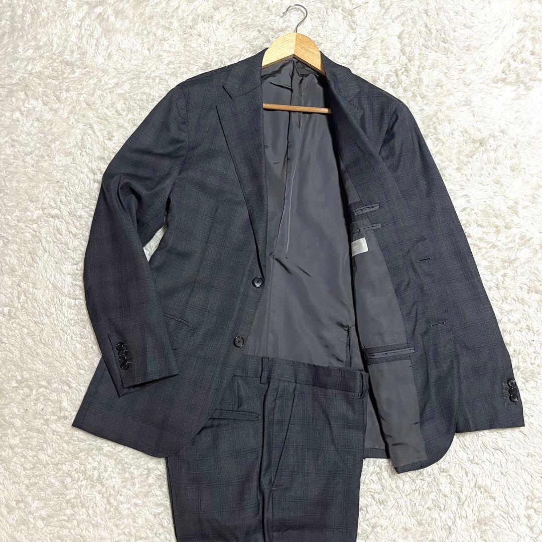 ✨美品✨EDIFICE ロロピアーナ ビジネススーツ チェック柄 Lサイズ相当
