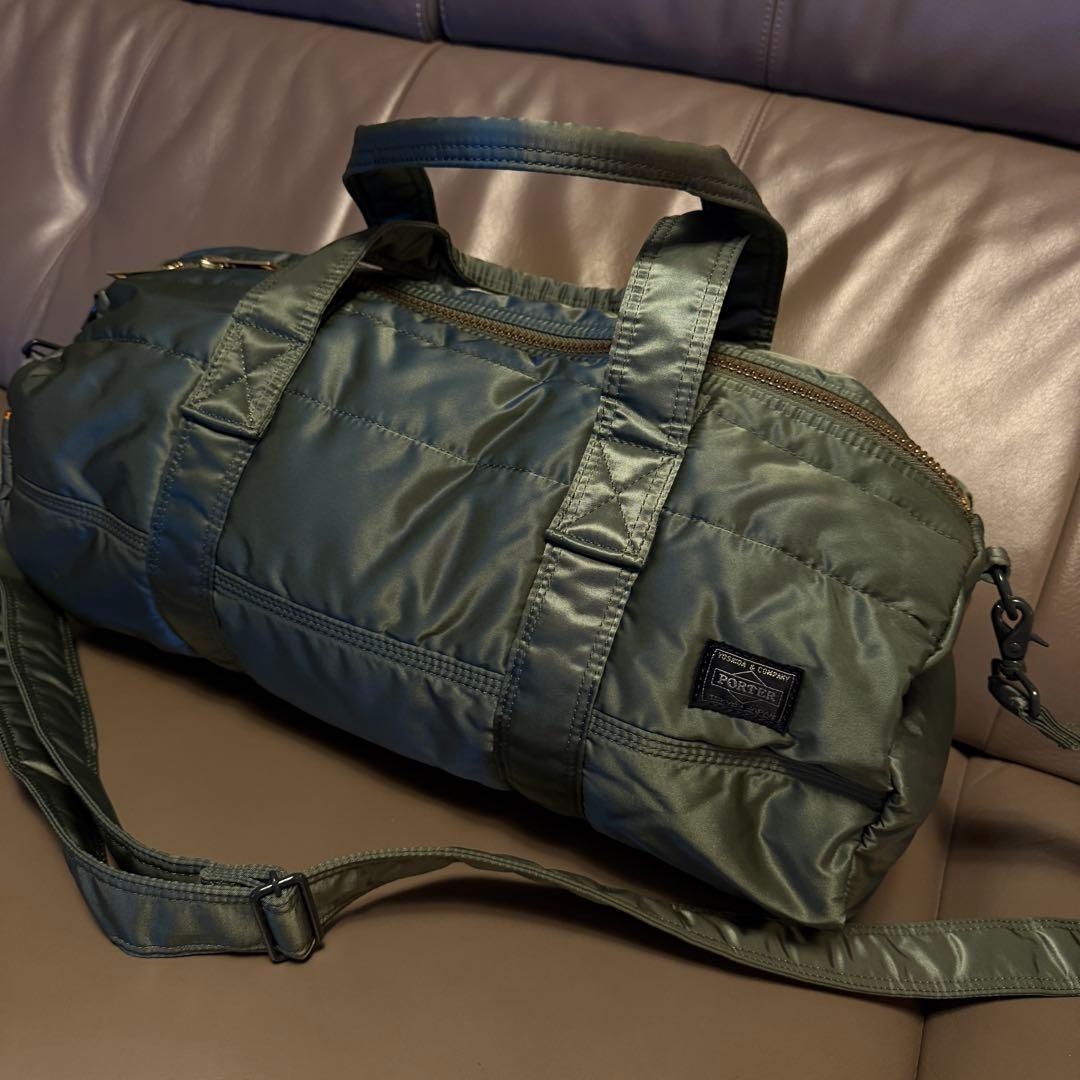 タンカー ドラムバッグ セージグリーン 美品