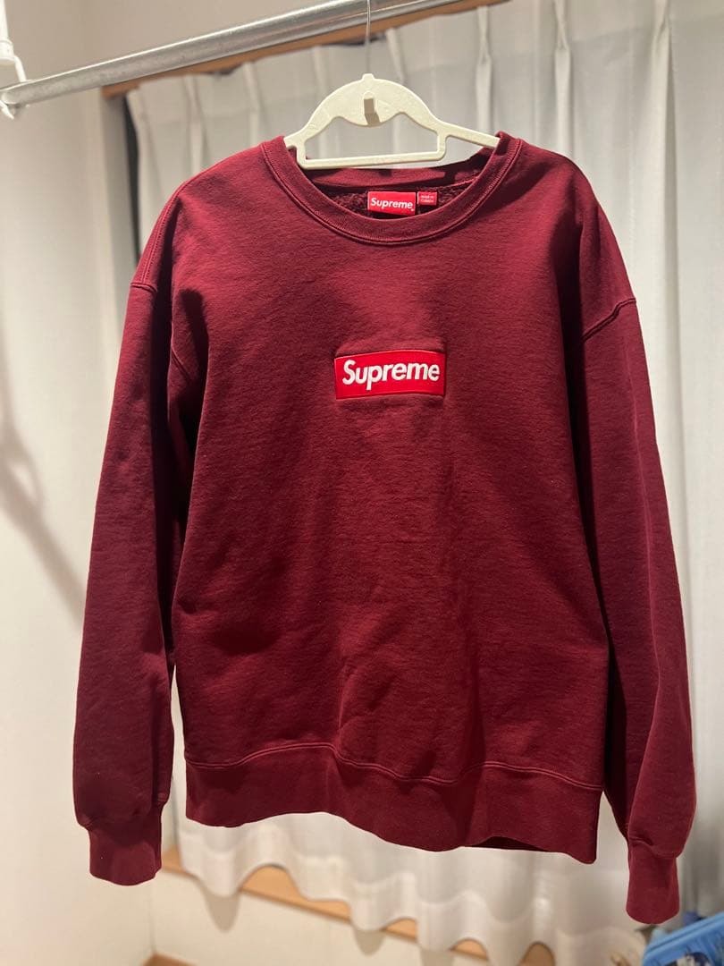 ド*ん様 Supreme Box Logo Crewneck Cardinal