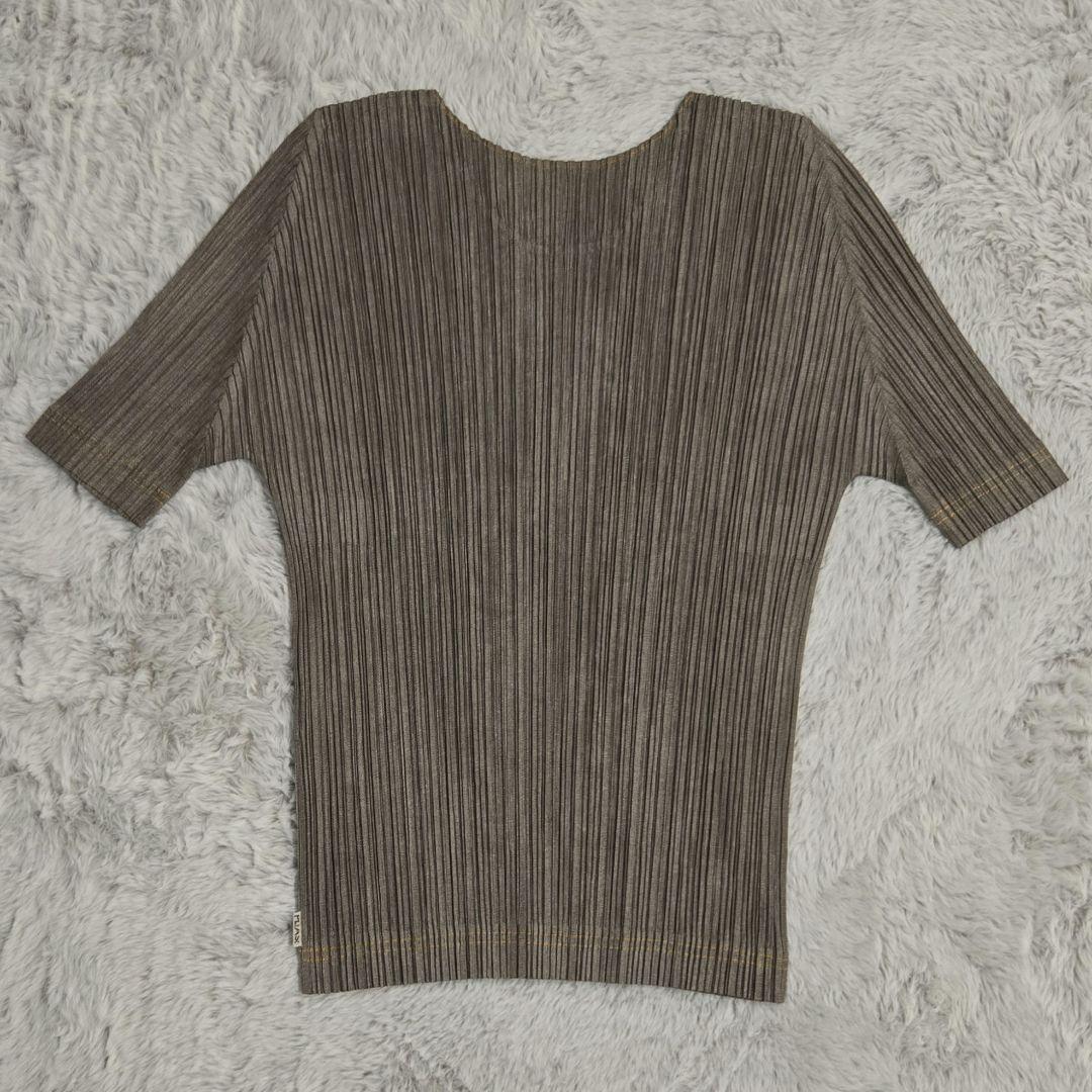 ISSEY MIYAKE PLEATS PLEASE デニム転写半袖トップス