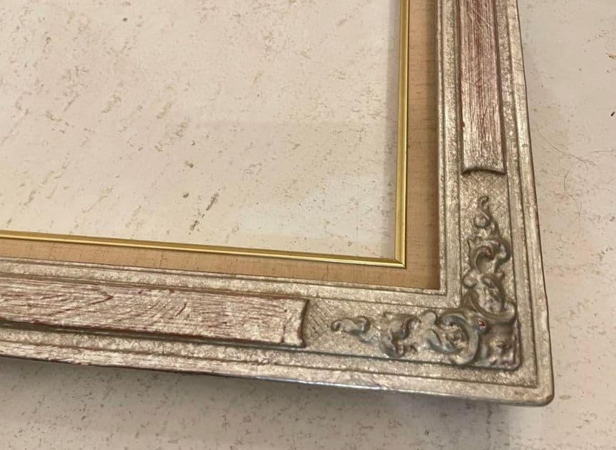 大きいアンティーク木製フレーム額縁