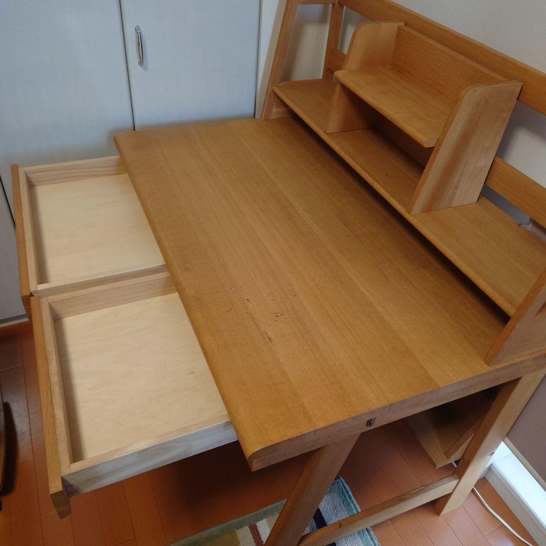 【すーさん】begin 飛騨産業 ブックスタンド付き学習机