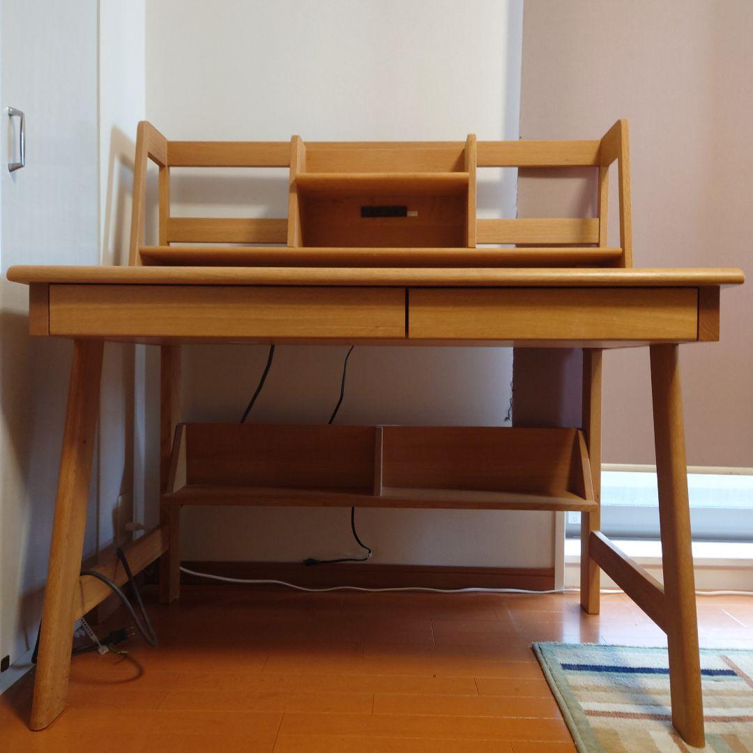 【すーさん】begin 飛騨産業 ブックスタンド付き学習机