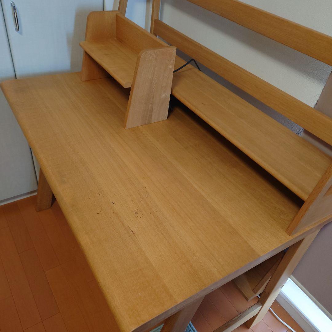 【すーさん】begin 飛騨産業 ブックスタンド付き学習机