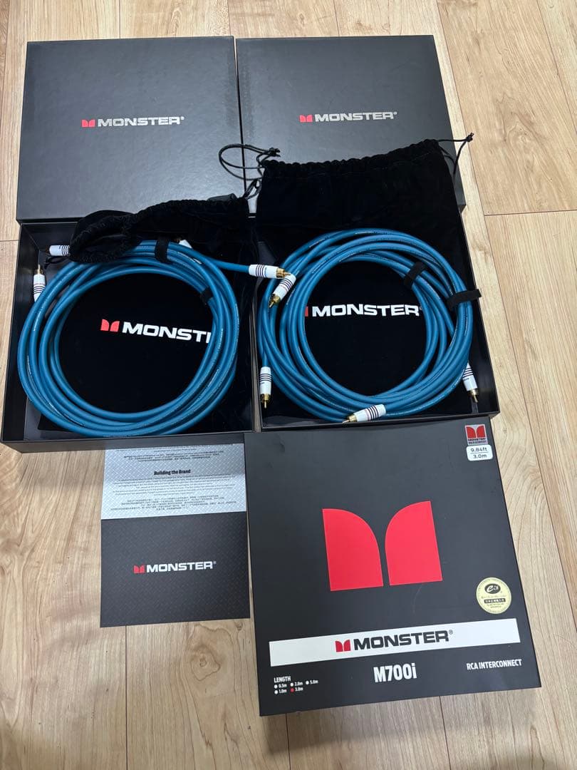 モンスターケーブル　M700i-3.0メートルRCAケーブル　×2セット
