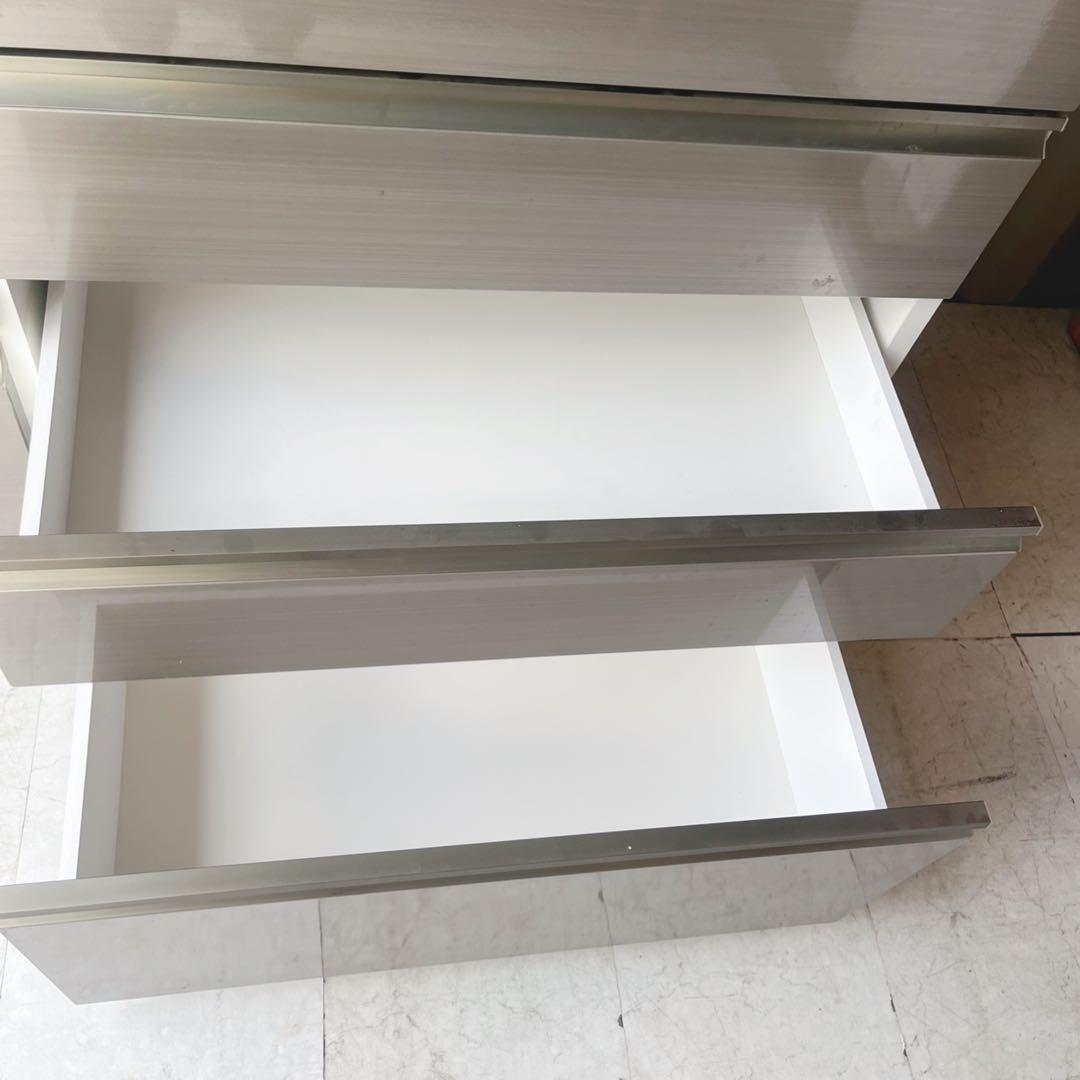 取付無料！大川 松田家具 木目調おしゃれブラウンインテリアキッチンボード 食器棚