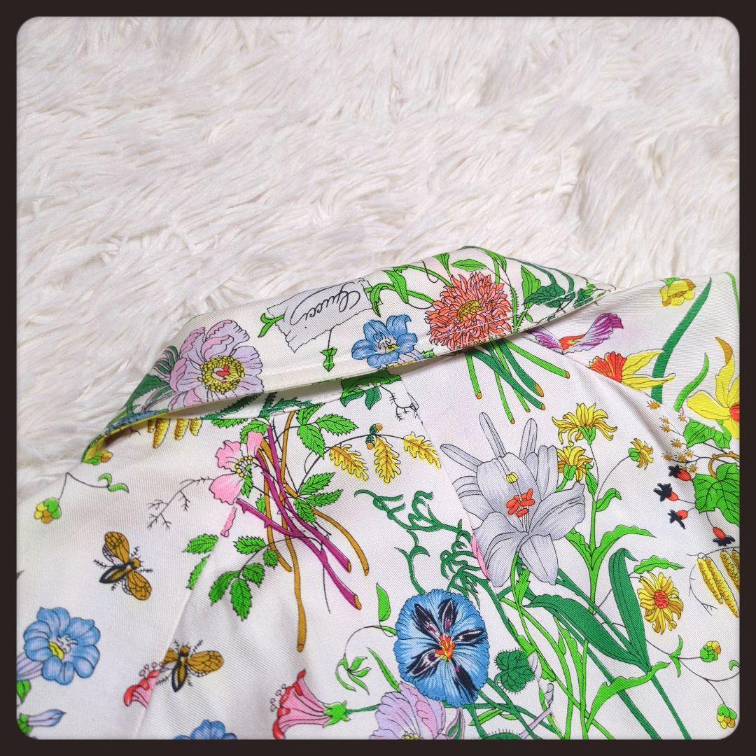 【入手困難・良品】グッチ☆GUCCI ワンピース フローラ 花柄 3L ホワイト