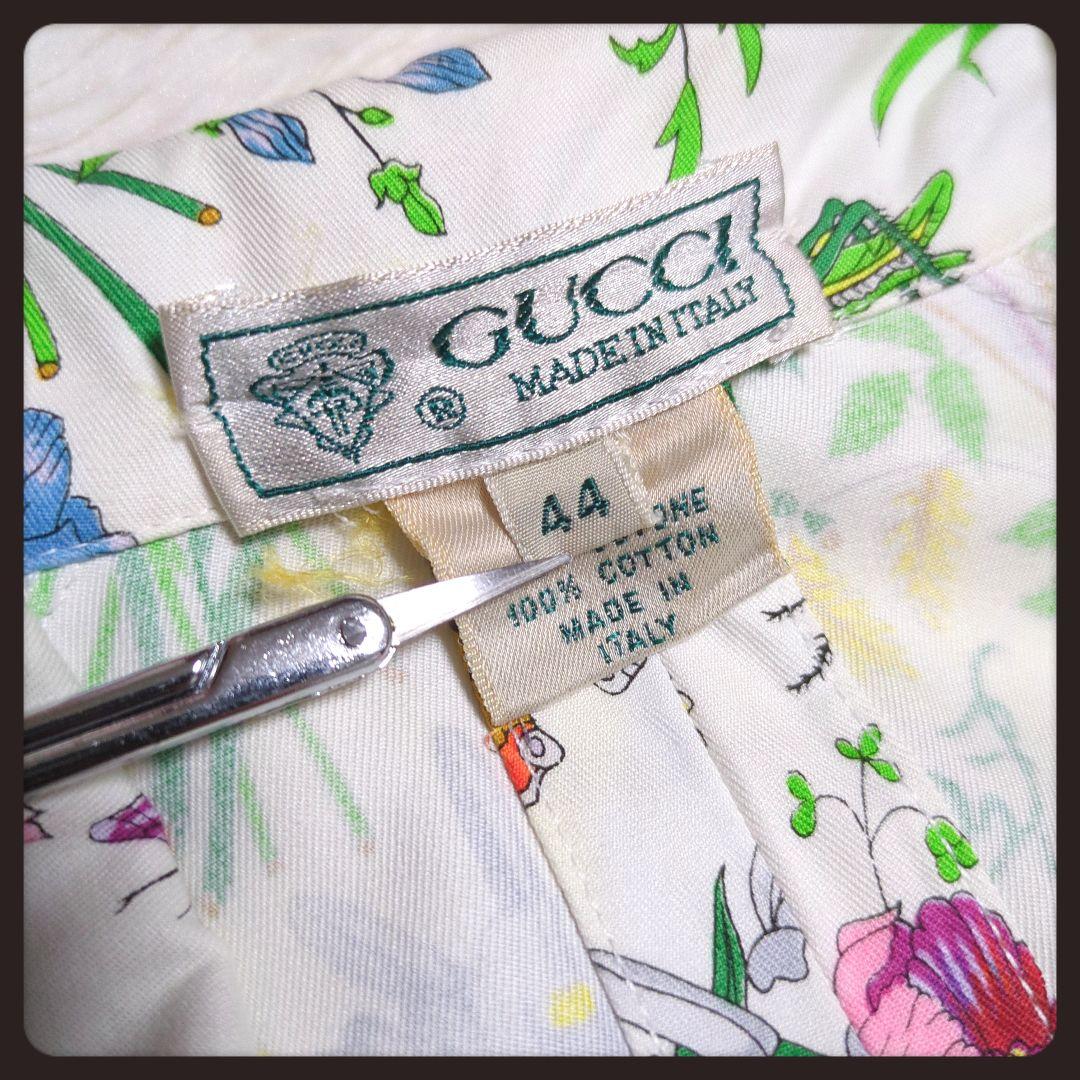 【入手困難・良品】グッチ☆GUCCI ワンピース フローラ 花柄 3L ホワイト