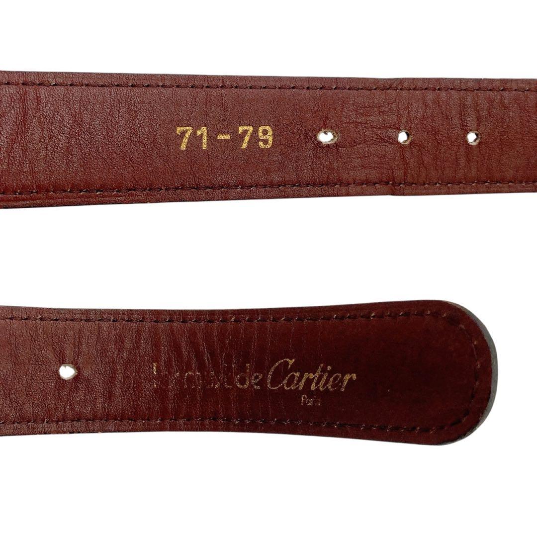 美品✨Cartier カルティエ　ベルト　マストライン　ゴールド　ボルドー