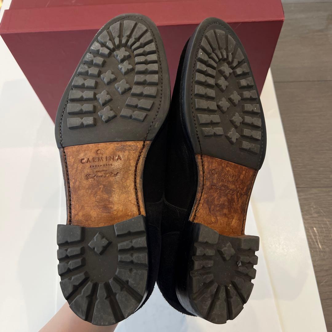 【近日削除】CARMINA Uチップダービー（カーフスエード フォレスト）