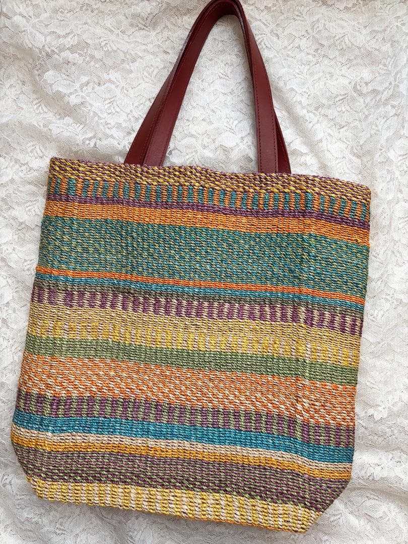 beautiful people　　かごバッグ　トート　マルチカラー