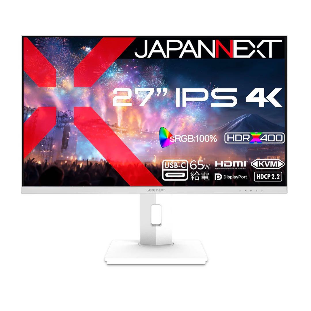 【未使用品】JAPANNEXT 27インチ 4K IPSモニタ
