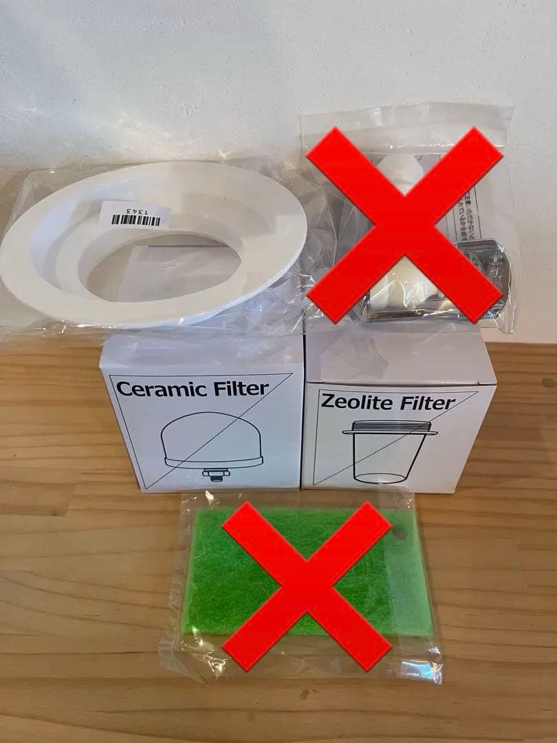 クラブエコウォーター　ポタポタクラブ　フィルター２種　セット枠　蛇口　スポンジ