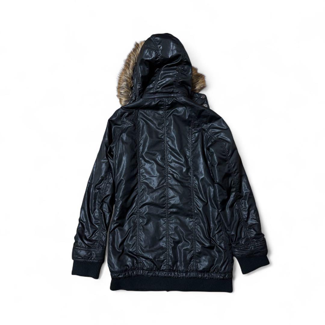 ジャケット・アウター archive grunge fur gimmick coat BLK y2k
