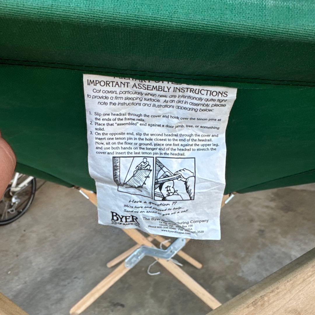 美品 byer of maine バイヤーオブメイン フォールディングコット希少