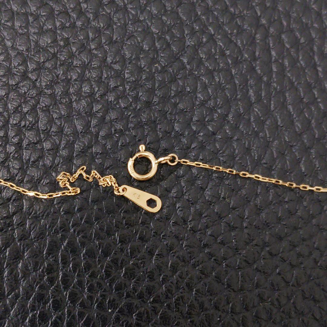 (B020212) K18 YG ネックレス あずきチェーン ２連 レディース