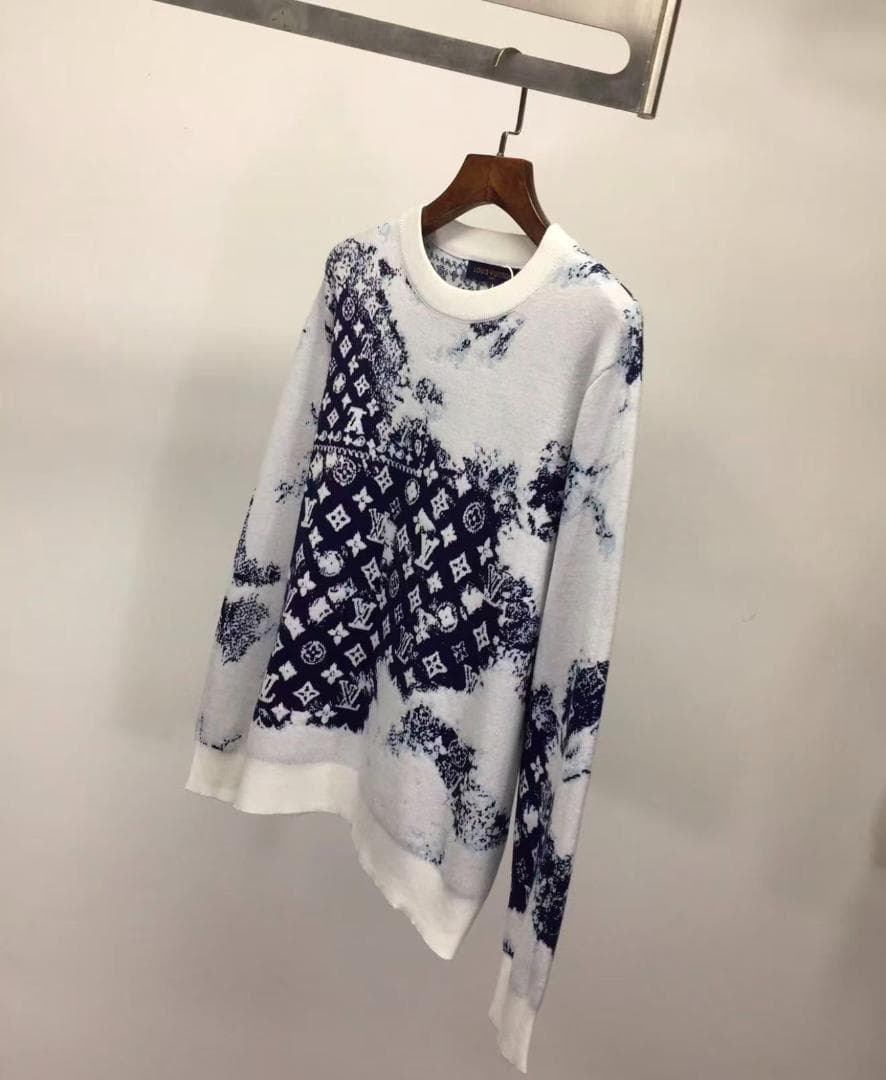 極美品 Louis☆ Vuitton ロゴプリントニット~~