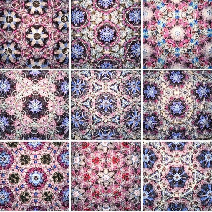 万華鏡《393》《394》1本の万華鏡に2つの模様　２つ穴の万華鏡 (黒天板)