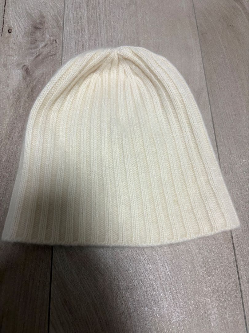 ロンハーマン カシミヤ100% ホワイトビーニー