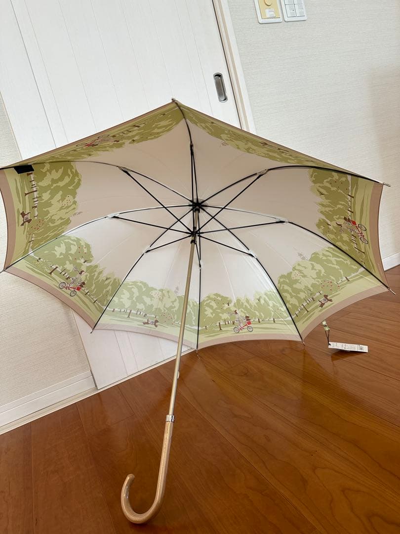 美品 希少 BURBERRY/バーバリー 傘 犬の散歩&サイクリング