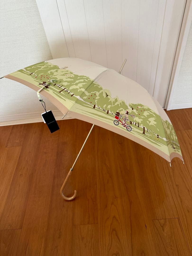 美品 希少 BURBERRY/バーバリー 傘 犬の散歩&サイクリング