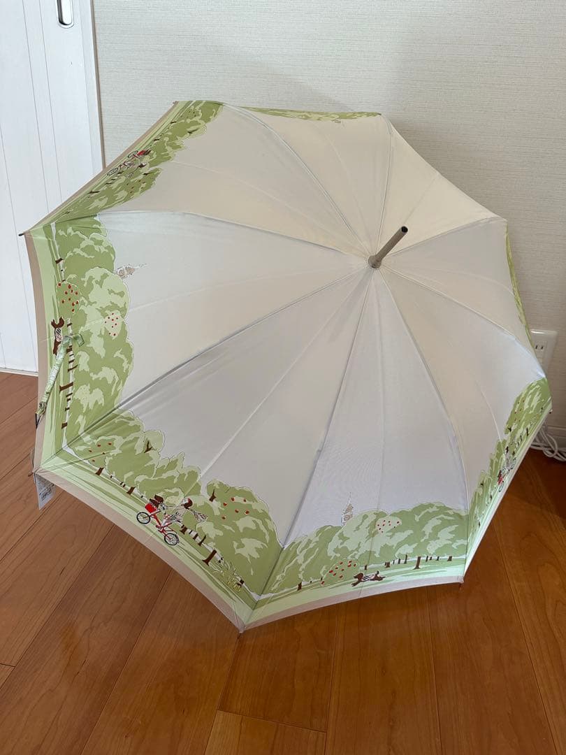 美品 希少 BURBERRY/バーバリー 傘 犬の散歩&サイクリング