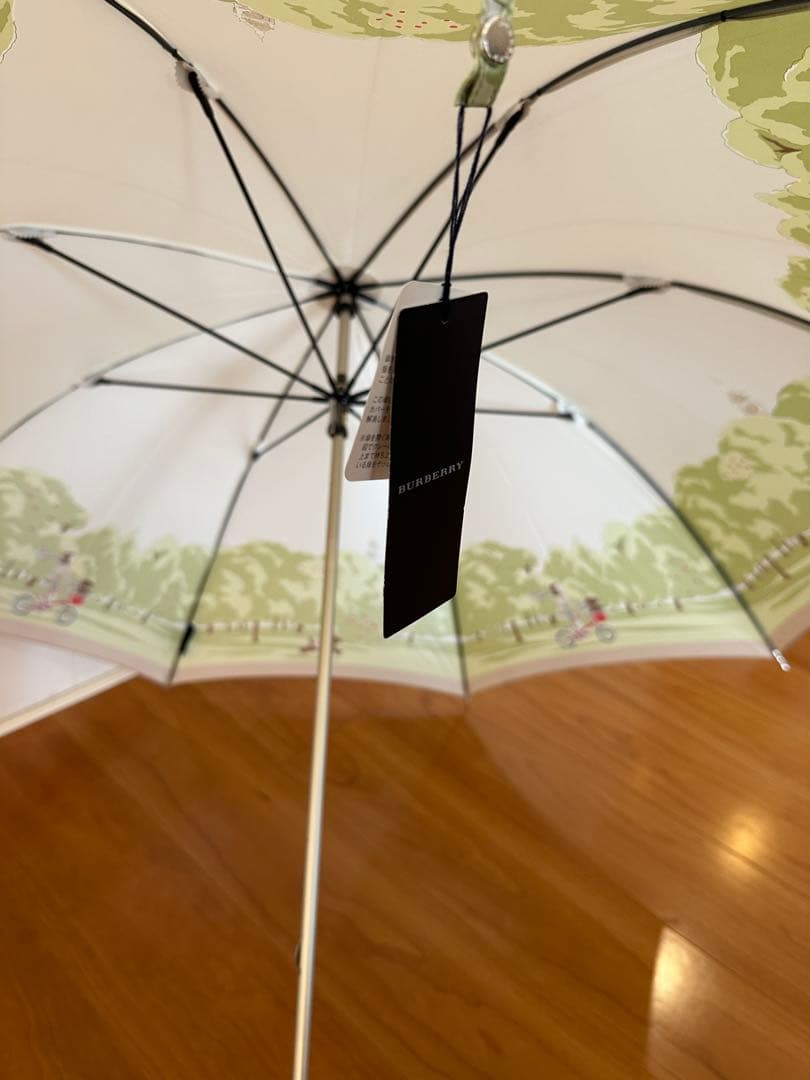 美品 希少 BURBERRY/バーバリー 傘 犬の散歩&サイクリング