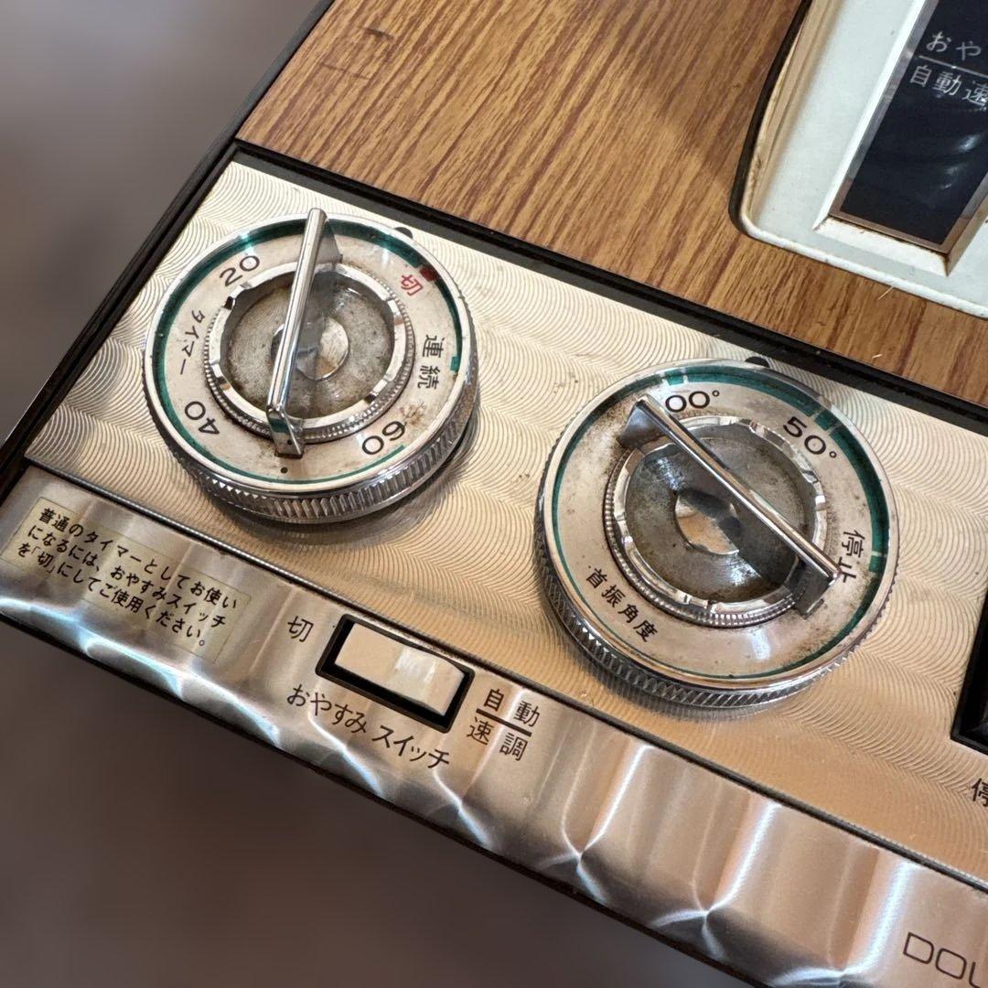 ナショナル　扇風機　30センチ　F-30L1C 松風　パープル木目【E217】