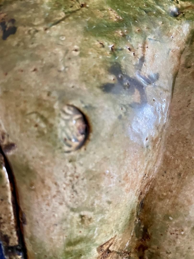 値下げ！【信楽焼狸】陶器、置物 縁起物 招福開運 H28 中古