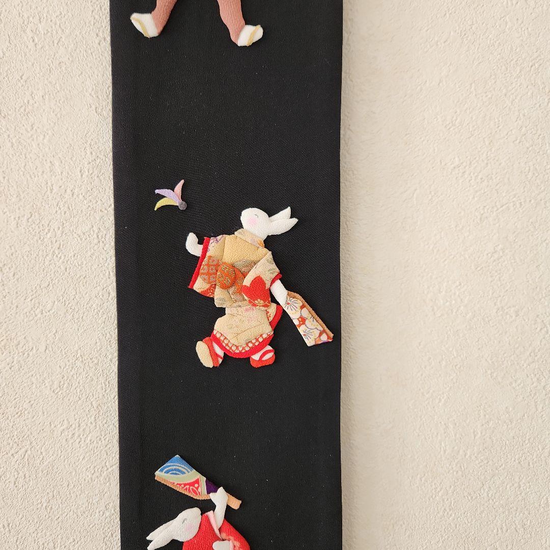 古布　押絵　縮緬細工　ハンドメイド　お正月遊び兎