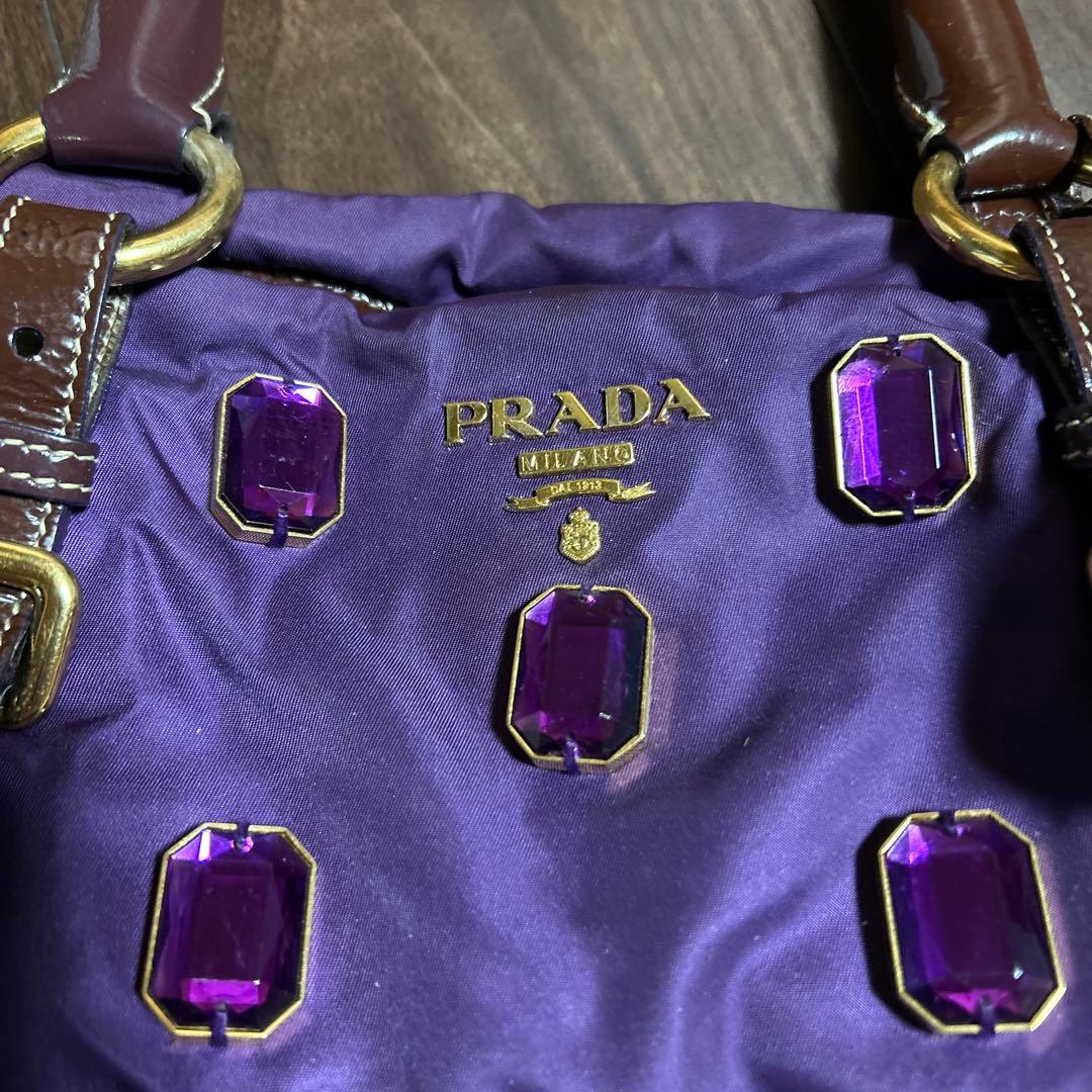 PRADA 紫 ナイロン バッグ