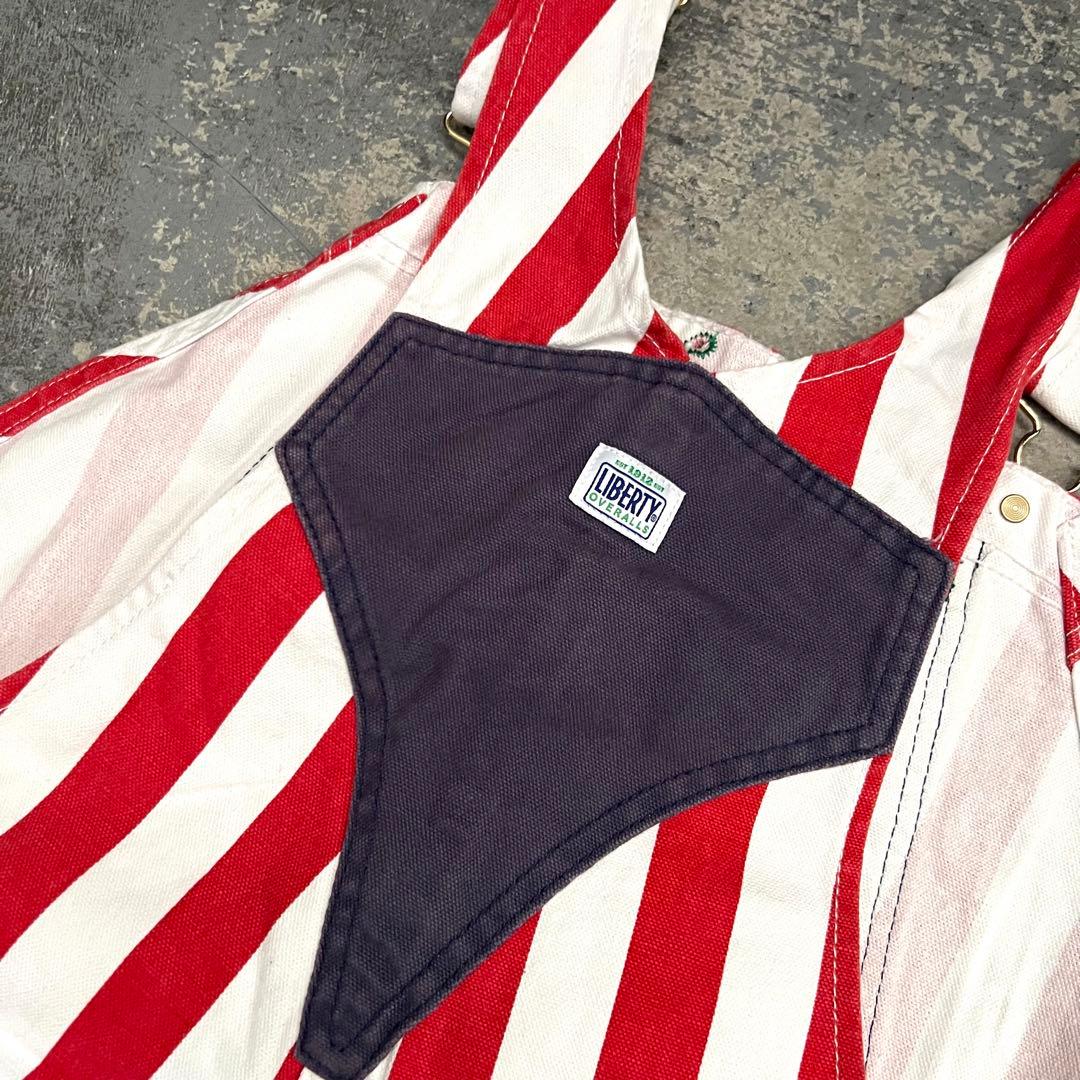 90s LIBERTY OVERALLS ストライプオーバーオール
