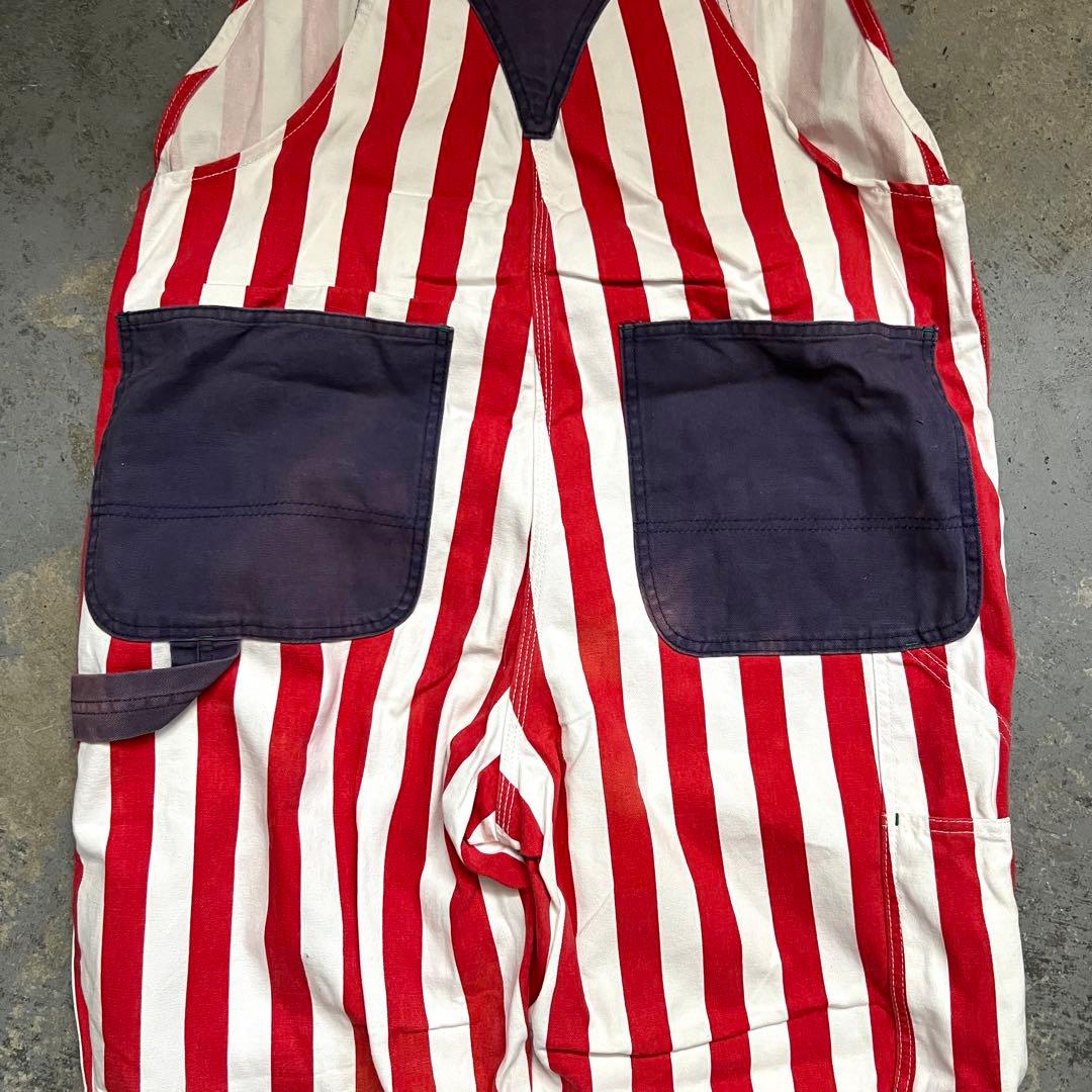 90s LIBERTY OVERALLS ストライプオーバーオール