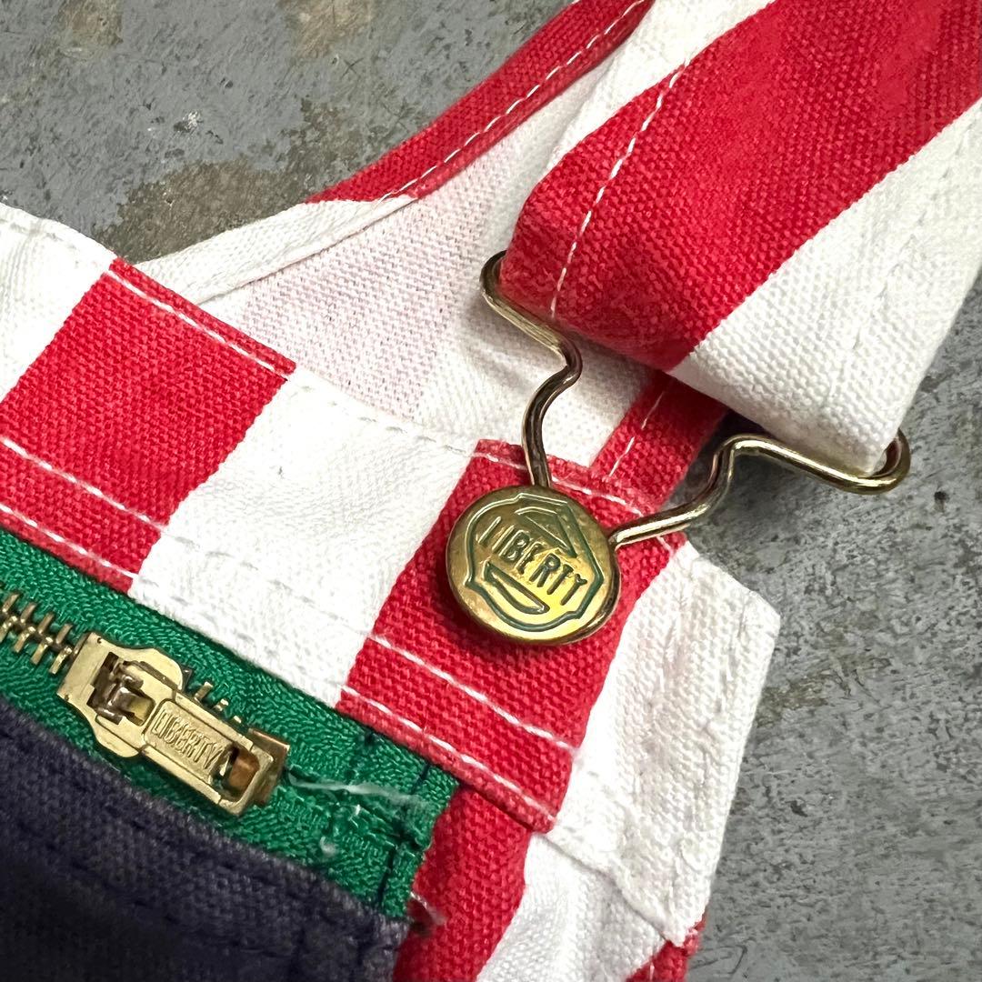 90s LIBERTY OVERALLS ストライプオーバーオール