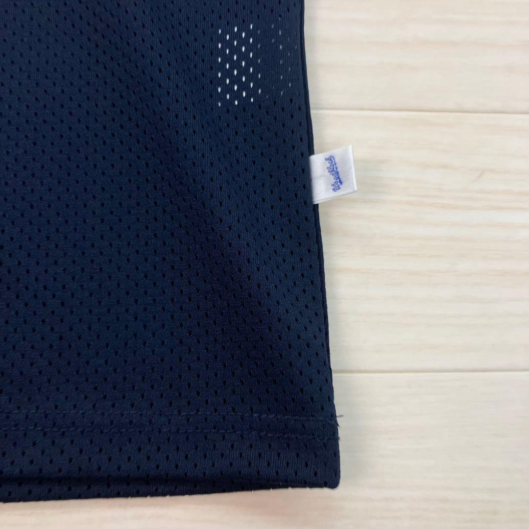 WOODBLOCK フットボール 半袖シャツ メッシュ素材 ネイビー