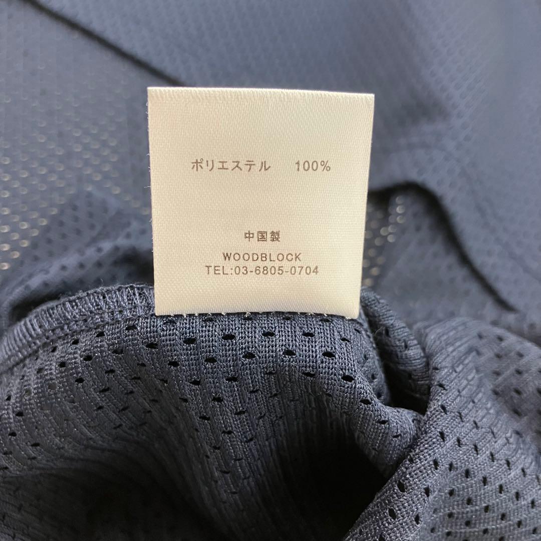 WOODBLOCK フットボール 半袖シャツ メッシュ素材 ネイビー