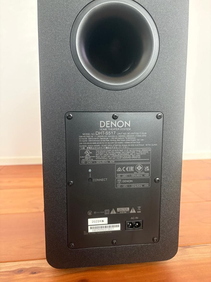 ②　DENON デノン　DHT-S517　サウンドバー・サブウーファー　②/②