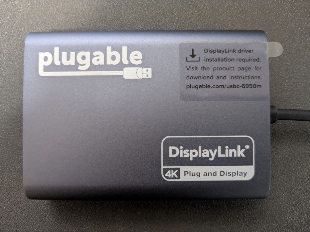 Plugable USB-C 2画面 変換アダプタ