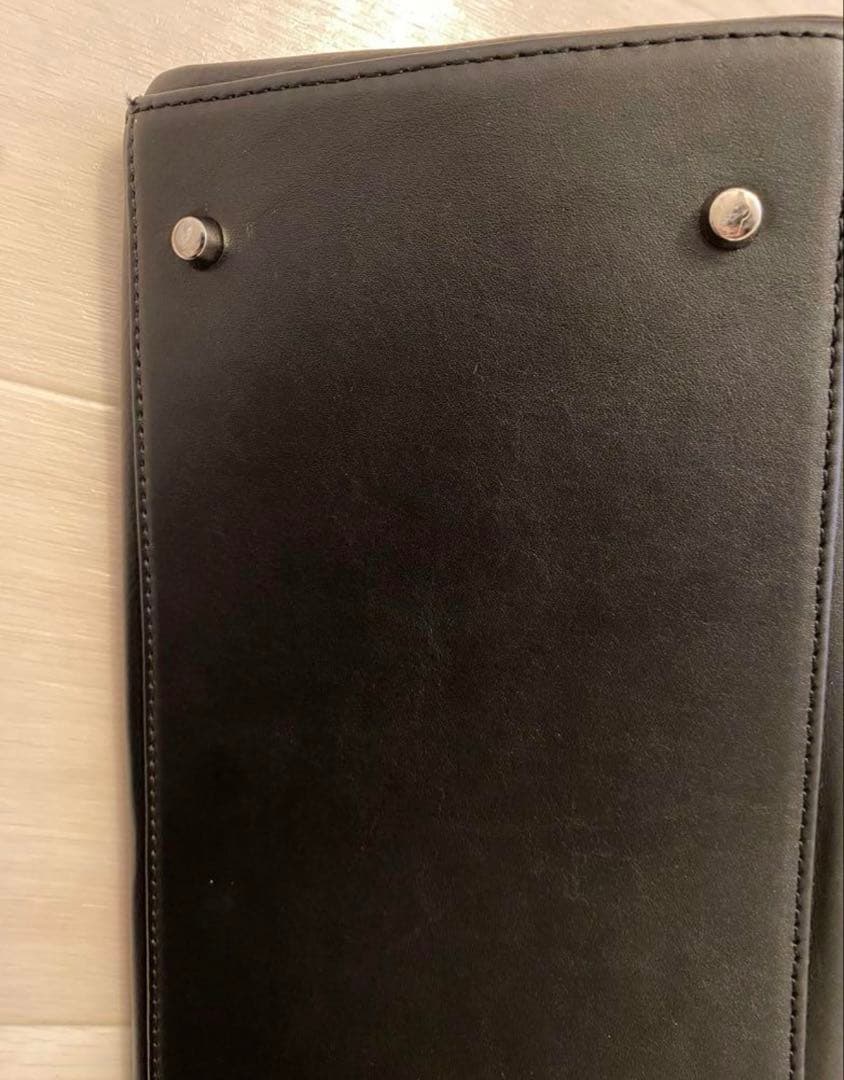 人気ウィムガゼット【Hoaw.】 黒いレザービジネスバッグ