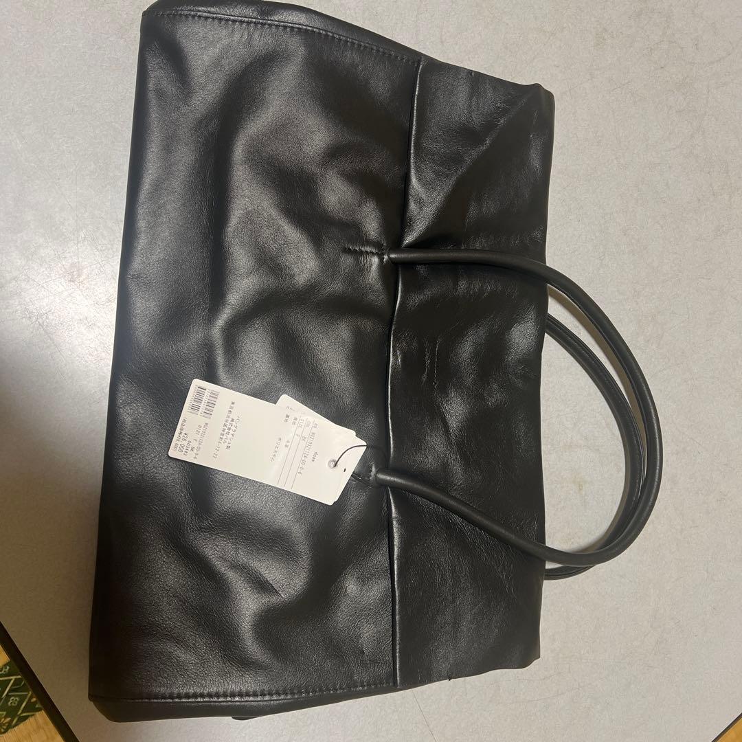 人気ウィムガゼット【Hoaw.】 黒いレザービジネスバッグ