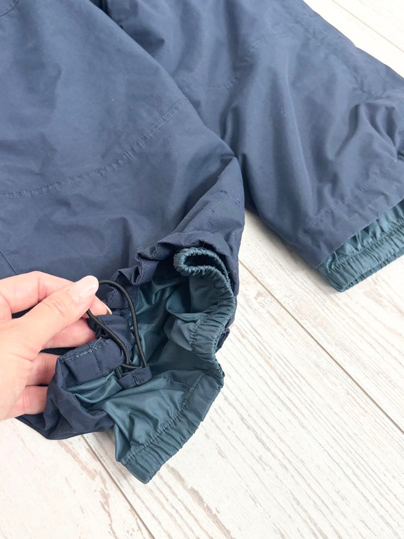 【ハイシーズン前にちょっとお値下げ】110大人気ノースフェイス子供スキーウェア紺