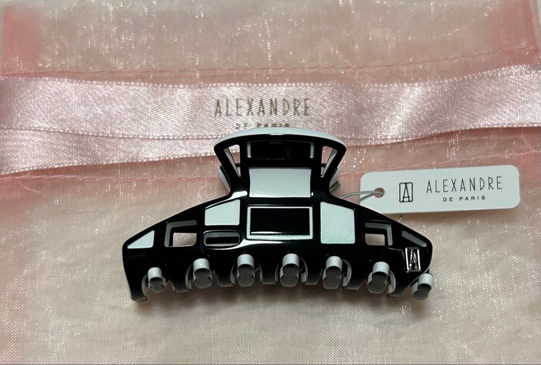ALEXANDRE DE PARIS ヘアクリップ ブラック・ホワイト