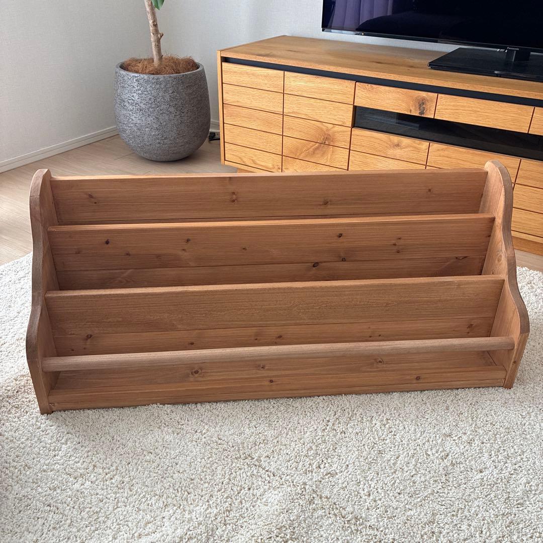 表紙の見える絵本棚⭐︎美品！木製、幅90センチ