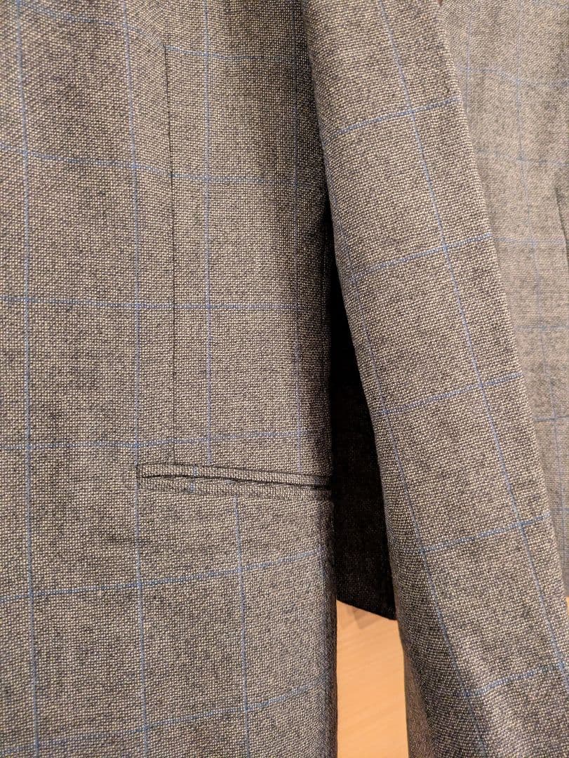 UNITED ARROWS イタリア製　スリーピーススーツ　グレーチェック44