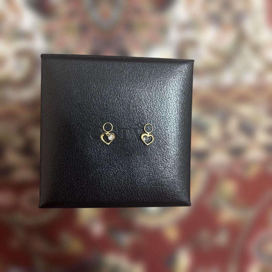 大変お得 完売！ GSTV K18スイングダイヤモンドハートチャーム