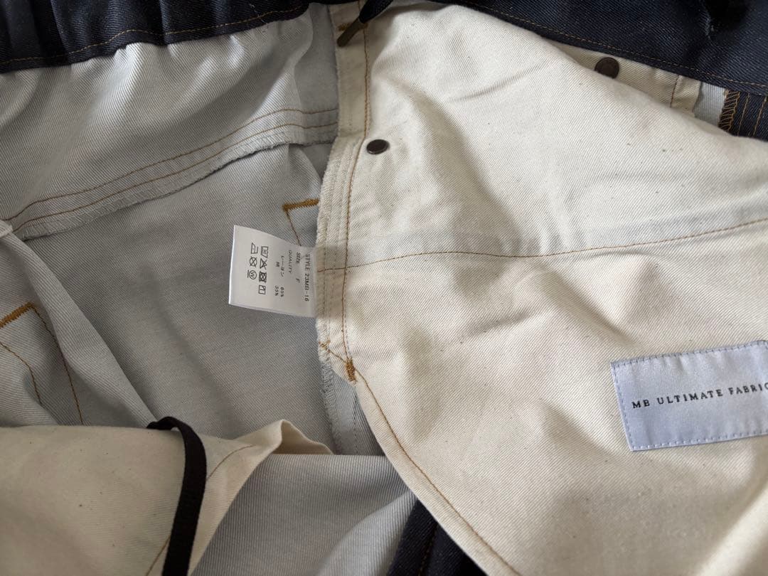 MB ULTIMATE FABRIC トロンプルイユワイドデニムパンツ　Fサイズ