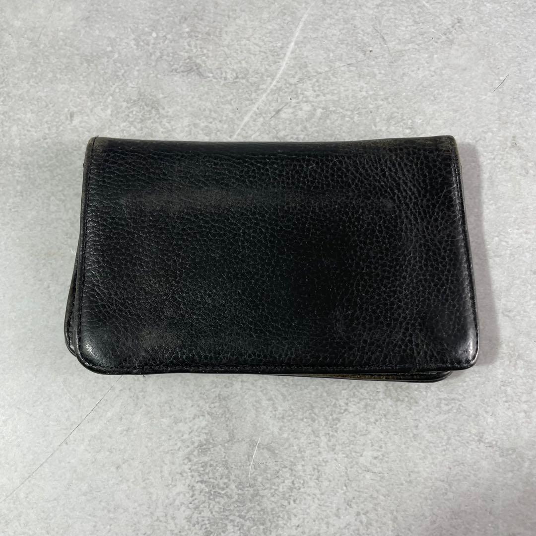 美品✨ A&G 折財布 コンチョ 金具 トラッカーウォレット レザー ブラック