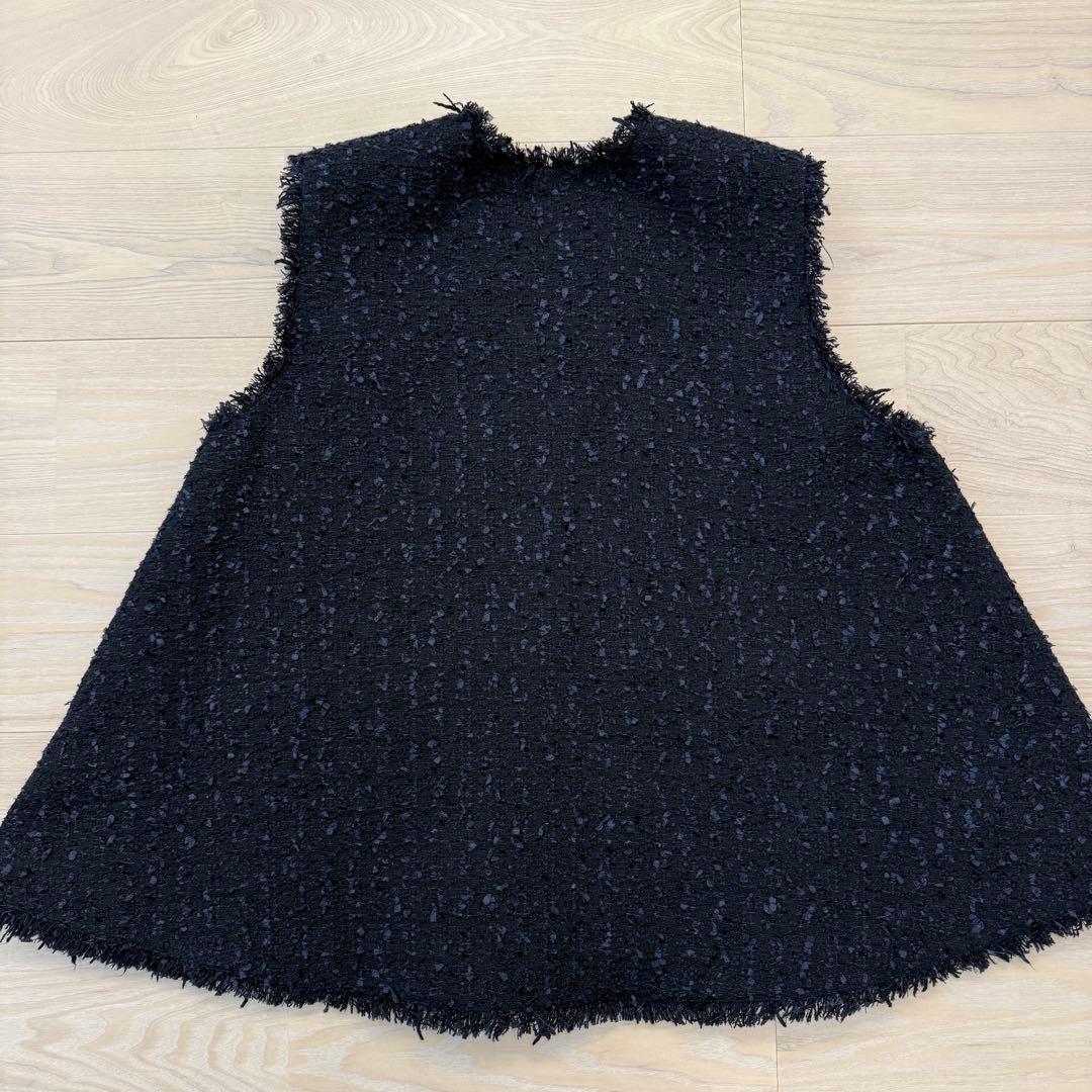 【極美品】Heve ツイードジレ　ネイビー